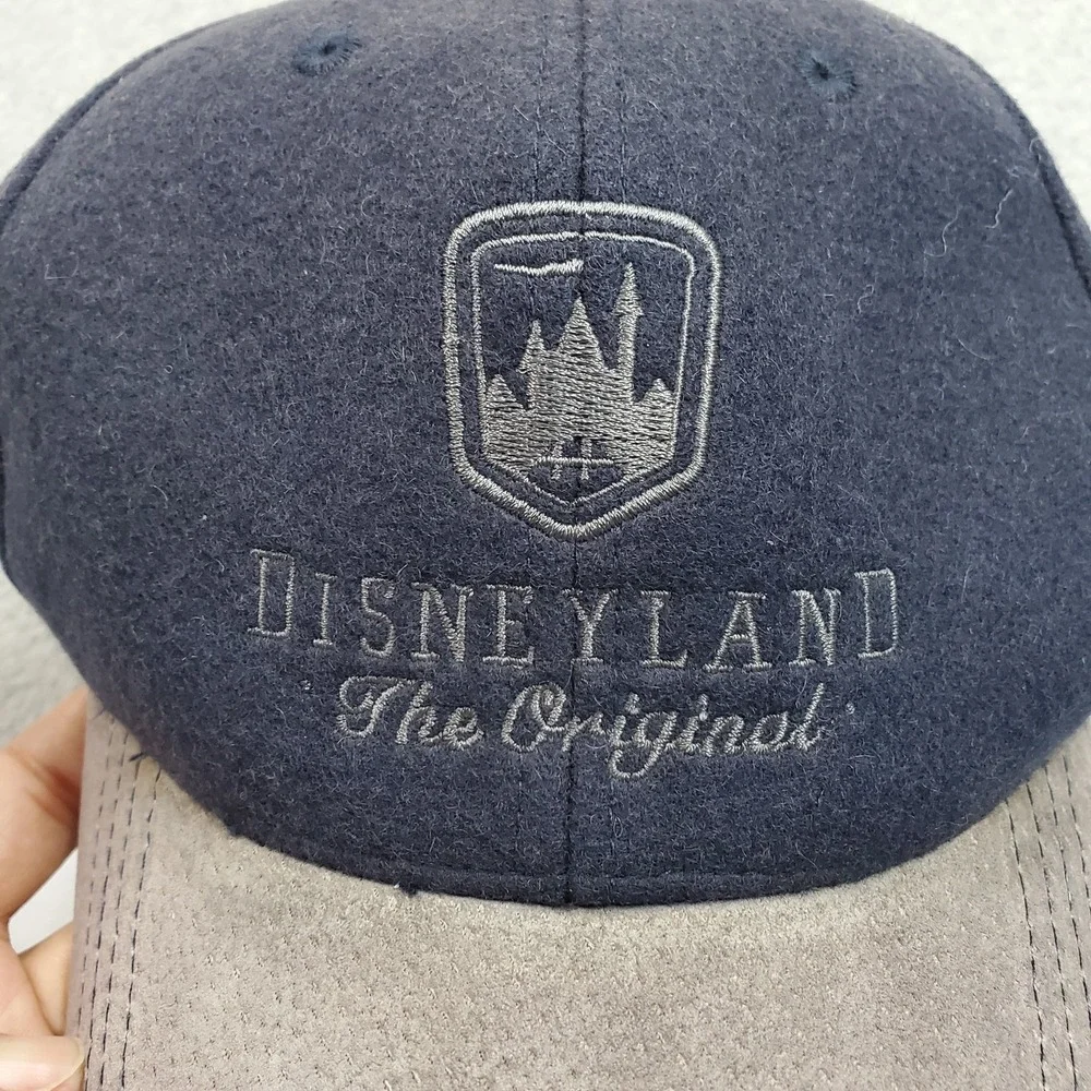 Disneyland Resort Men Baseball Cap OS Navy Curved Buckle Embroidered Strapback